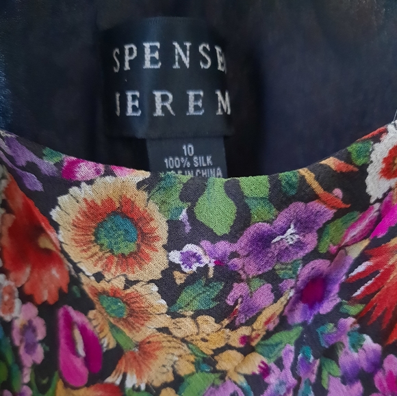 VINTAGE 90s Silk Psychedelic Floral Club Dress - Picture 3 of 4